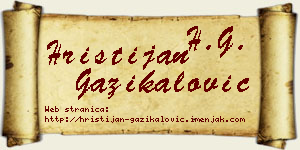 Hristijan Gazikalović vizit kartica